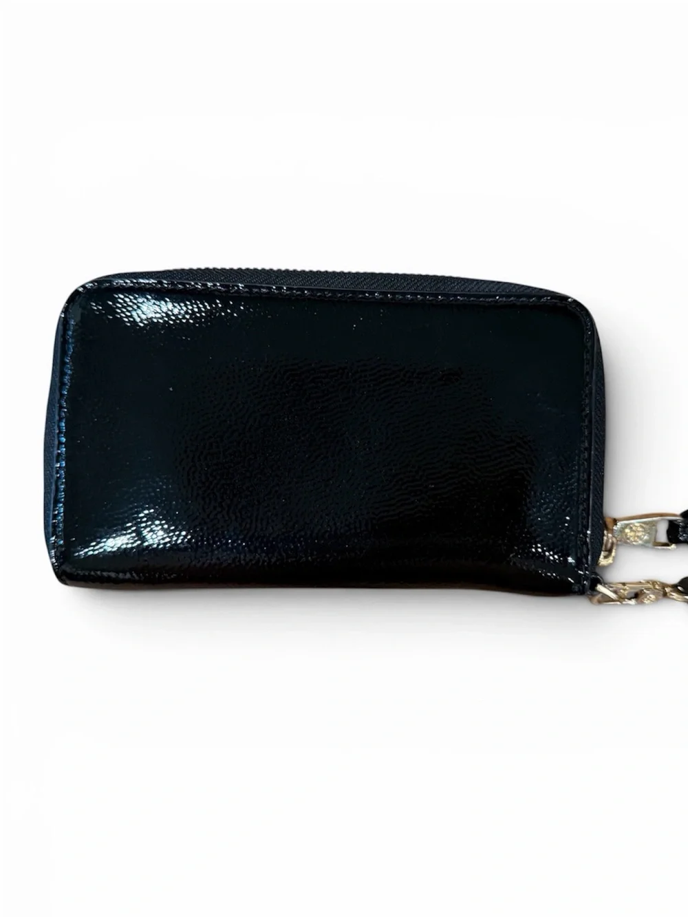 Tory Burch Black Patent Leather Zip Wristlet/Wallet